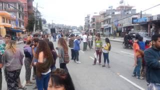 Pokhara Nepal 7.8 Earthquake Video 1 April 25 2015