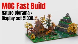 Nature Diorama + Display for set 21338 A-Frame Cabin | Lego MOC Fast Build