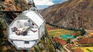 Peru Sky Lodge  - نمت بالفندق المعلق في أعلى حافة الجبل