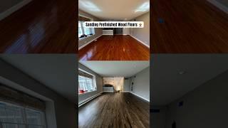 Prefinished Wood Floors can be sanded too  #flooringexperts #woodworking #viral #contractor