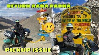 khardungla se return aana padha || scooter me pickup issue || all India solo ride Ep.34