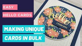 Handmade Card Tutorial | Tips for mass producing UNIQUE CARDS