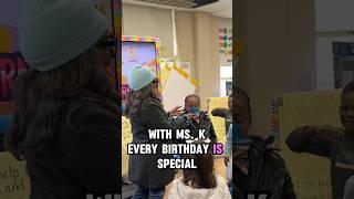 Birthdays with Ms. K always go a little something like this. 🩷 #viralvideo