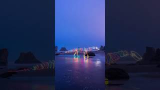 Light painting a rainbow dinosaur  #lightpainting #art #shorts