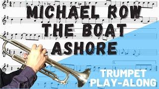 Michael Row Your Boat Ashore for Solo Trumpet in Bb. Play-Along/Backing Track.