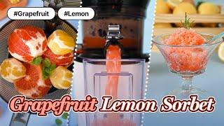 #6 Low Sugar Grapefruit Lemon Sorbet Recipe I Kuvings Hands-Free Slow Juicer AUTO10