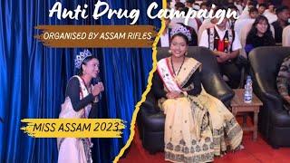 Miss Assam 2023 Anamika Borah Delivers beautiful speech at Anti Drug Campaign | Assam Rifles