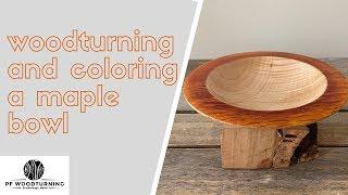 Woodturning a Maple Bowl with Intrinsic Colour Rim