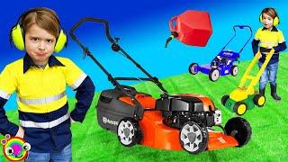 Lawn Mowers for Kids | Learning Yard Work Kids | min min playtime