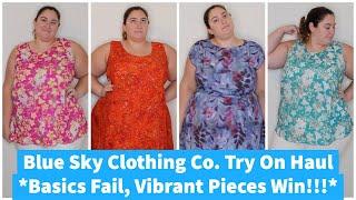 Blue Sky Clothing Co. Try On Haul *Basics Fail, Vibrant Pieces Win!!!*