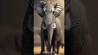 AI turn Elephant into Zebra Art