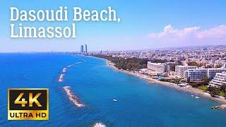 Dasoudi Beach Paradise: Stunning 4K Drone Footage | Limassol, Cyprus