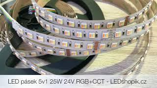 LED pásek 5v1 24V 25W RGBCCT