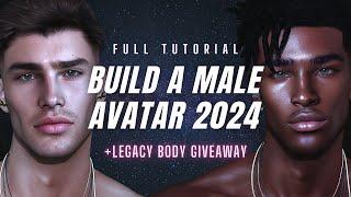 How to Build a Male Avatar 2024 | NEW Second Life Customization | Tutorial & Legacy Body Giveaway!