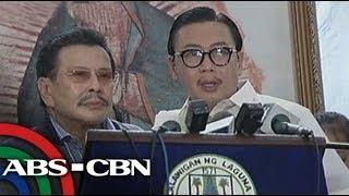 Bandila: ER Ejercito leaves Laguna capitol after Erap visit