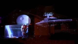 Star Wars:  The Dark Side Halloween House Projection Video Live