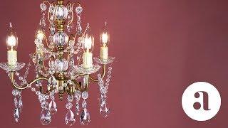 Madeleine 4 Light Vintage Gold Crystal Chandelier Product Video | Amalfi Decor