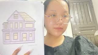 Share how to color a drawing of a luxury villa