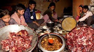 dharme family has goat meat curry & rice || village mutton with rice @ruralnepall