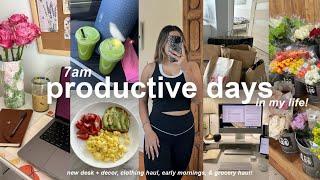 7AM *productive* days in my life!️ early mornings, new furniture, clothing haul, & healthy habits!