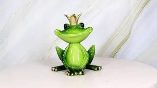 Ebros Gift Kiss A Frog Prince Charming with Crown Decorative Figurine 4.5" H