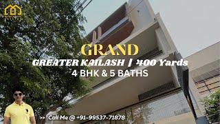 LUXURY LIVING IN SOUTH DELHI | 4 BHK ULTRA PREMIUM BUILDER FLOOR IN GREATER KAILASH | 400 Yard GK