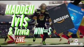 Madden 21 1v1s and Football Trivia Questions for Money!!!!