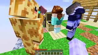 { APHMAU } 10 Friends On ONE BLOCK In Minecraft