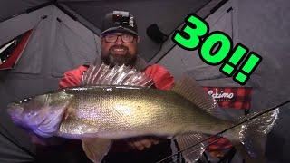 The Chase for a BIG Walleye | Ice Fishing!