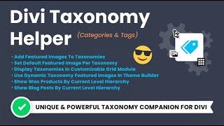 Introducing The Divi Taxonomy Helper Plugin!