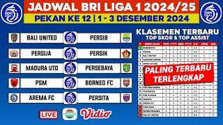 Jadwal Bri Liga 1 Pekan ke 12 - jadwal Liga 1 2024 Terbaru Hari ini - Bali United vs Persib - Live