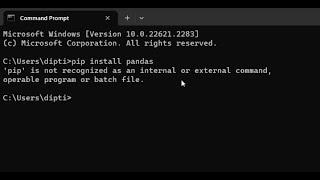 How to Install Pandas using Pip command in Python