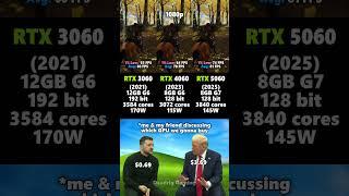 RTX 3060 vs RTX 4060 vs RTX 5060