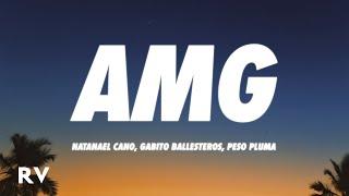 Natanael Cano x Gabito Ballesteros x Peso Pluma - AMG (Letra/Lyrics)