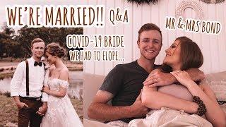 WE'RE MARRIED // Eloping, Kids, Finances, Moving - Q&A