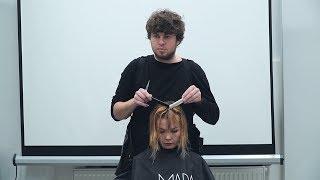 hairdresser's education workshop for salon team