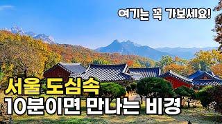 가장 쉽게 만나는 절경! 도심 속 사찰 여행  서울 근교 당일치기 여행 | 뚜벅이 대중교통 국내여행 | Trip in korea