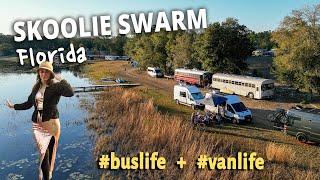 VAN LIFE meets BUS LIFE!  Skoolie Swarm Florida 2024