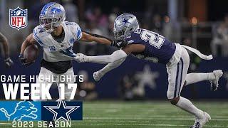 Detroit Lions vs. Dallas Cowboys | 2023 Week 17 Game Highlights