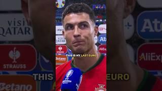 Cristiano Ronaldo says this is his last Euro 