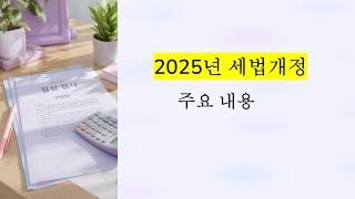 25년 세법개정안