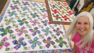 NO CURVED EDGES "ALL IN A ROW" QUILT!