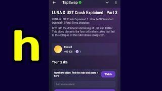 LUNA & UST Crash Explained | Part 3 | Tapswap Code