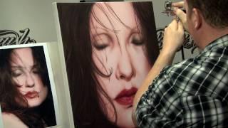 Airbrush Portrait on Canvas Using Createx Wicked w/ Steve Driscoll