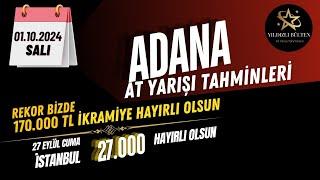 1 Ekim 2024 Salı Adana At Yarışı Tahminleri