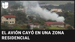 Un avión con 62 personas a bordo se estrella en Brasil: primeras imágenes de la tragedia