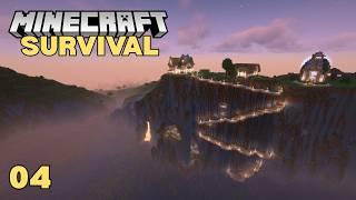 A Cliffside Boardwalk & Bees! | Let's Play Survival Minecraft | Episode 4