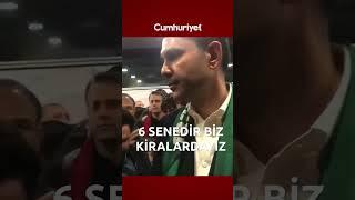 Murat Kurum, TOKİ mağdurları tarafından kendisine soru sorulurken kamerayı kapatmaya çalıştı