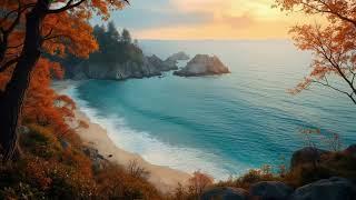 OCEAN WAVES CRASHING (LAGRE). AUTUMN SOUNDS OF THE OCEAN  RELAX.