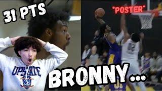 BRONNY JAMES DROPS 31 & GETS A CRAZY POSTER DUNK! IS HE READY FOR THE LEAGUE?